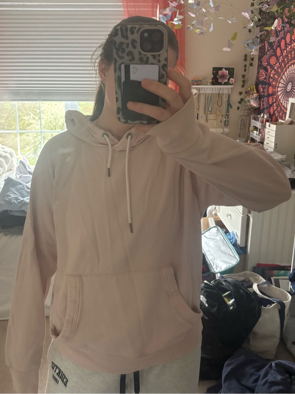 Aeropostale Pale Pink Hooded Pullover